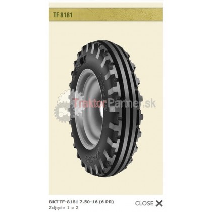 PNEU 750x16/6PR  BKT TF8181TT [7,5x16] - 97 3839.6