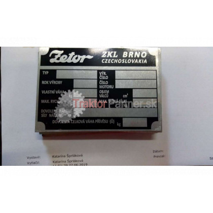 Štítok traktora - 6011 7140.6