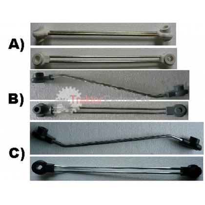 Vzpera hrabačky s puzdrami (sivé) - 38,5cm  (B) - 210039.221