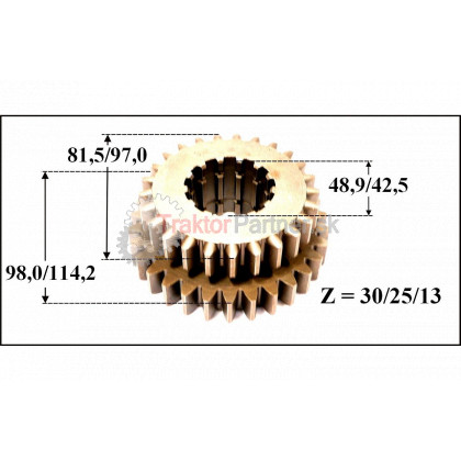 Posuvné koleso II. a III. rýchlosti (25z, 30z) - 3011 1908.