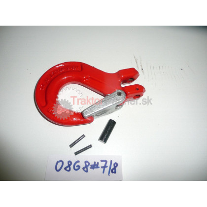 Hák C červený reťazový 7/8mm s čapom tr.8; 2T  (a) - 0868#7/8