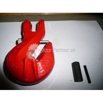 Hák štrbina červený reťazový 10mm - čap a istiaca skrutka  3,15 T  [R13/S13] - 3178#10/8