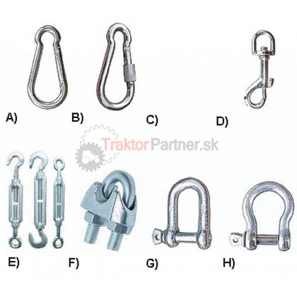 Strmeň na lano 10mm 320kg  (G) - 10320