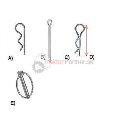 Poistka (závlačka) 5x10mm - vlnka  (C) - 5X10