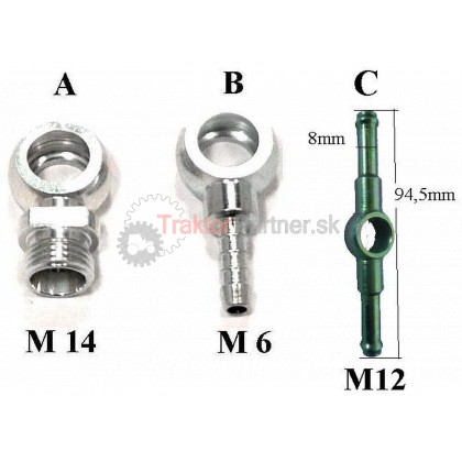 Prívod k hlavným valcom D12 / 8priemer trubky   (C) [KNOMI] - 6911 2729.6