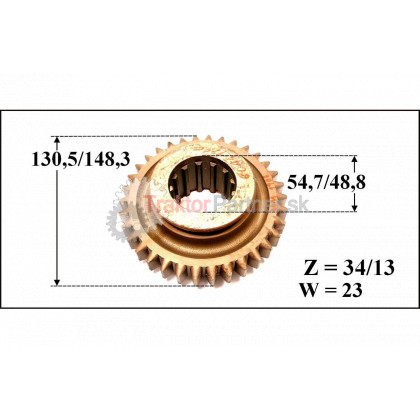 Presuvné kolo I. a spiatočnej rýchlosti 34 Z - 6011 1906.2