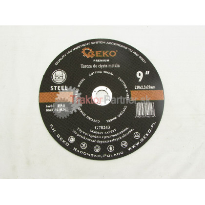 Rezný kotúč na kov GEKO PREMIUM 230x2,5 - G78243