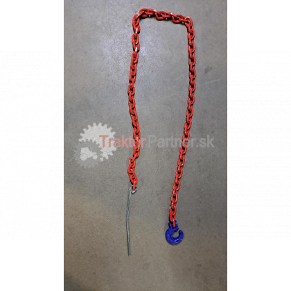 Úväzok - hák G červený; 2,0 m reťaz červená hranatá - UV2.0 G*1