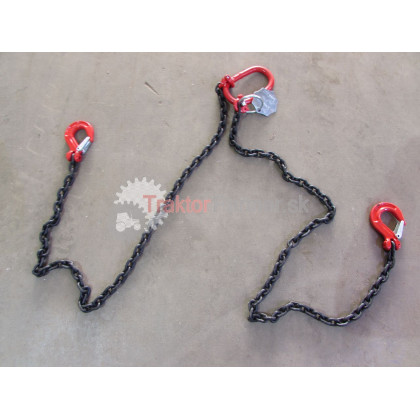 Reťazový dvojhak , 1,2 m , 6 reťaz , hak - hak - UV2.0 G#2