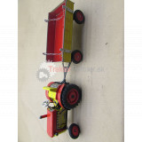 Hračka - Traktor ZETOR s valníkom 1:25 [KOVAP, červený, kovové disky]